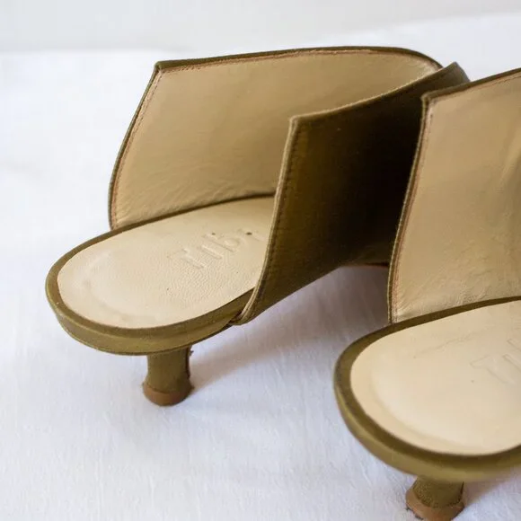 Tibi Olive Green Mules - Picture 5 of 14